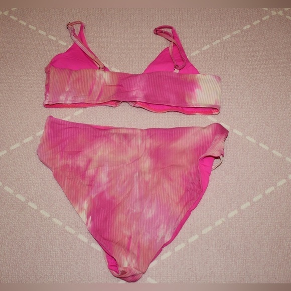 TiniBikini Swimwear 2 Piece Pink Ombré Bathing Suit Large - Picture 5 of 5